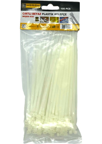 | Kablo Bağı, 100'LÜ Paket Plastik Kelepçe [3.6 Mm, 200 Mm, Beyaz] modelleri