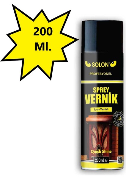 Profesyonel 200 Ml. Parlak Sprey Vernik 2 Adet