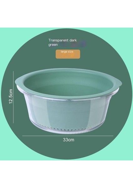 Çift Katmanlı Sebze Yıkama ve Boşaltma Sepeti Ev Oturma Odası Plastik Sebze Sepeti (Yurt Dışından)