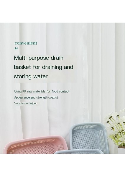 Ev Drenaj Sepeti Kalınlaşmış Plastik Sepet Meyve Sepeti (Yurt Dışından)