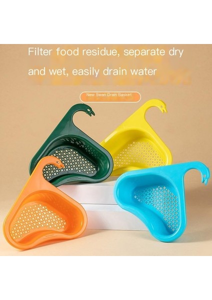 Lavabo Drenaj Sepeti Filtre Sepeti Asılı Sebze Drenaj Rafı (Yurt Dışından)