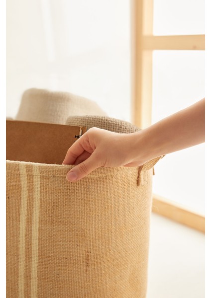 6'Lı Çizgili Jüt Sepet Set modelleri