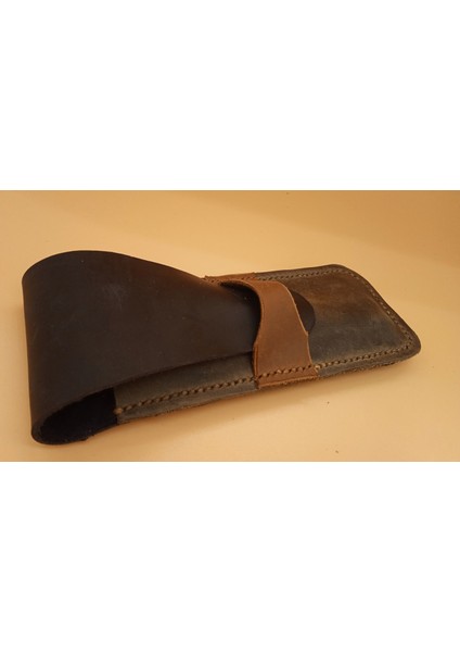 Crazy Hors Hakiki Deri El Emeği Kalemlik Kalem Kutu 27 cm 6 cm 5A2