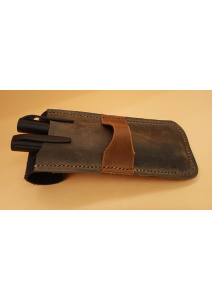 Crazy Hors Hakiki Deri El Emeği Kalemlik Kalem Kutu 27 cm 6 cm 5A2 modelleri