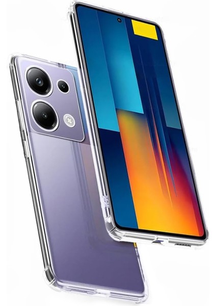 Xiaomi Poco M6 Pro Kılıf Kamera Korumalı Silikon Şeffaf Kapak