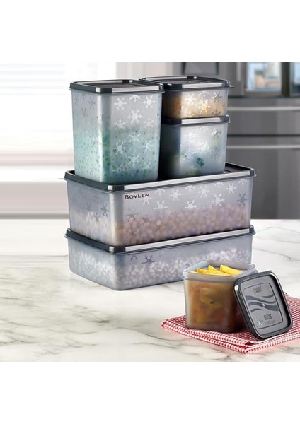 Alaska Derin Dondurucu Saklama Kabı 6'lı Set 9.5 Litre - Bpa