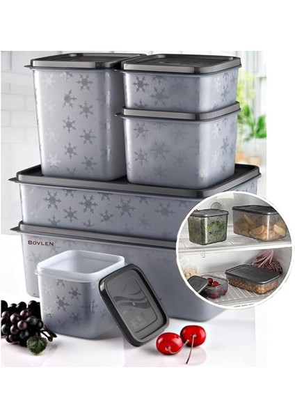 Alaska Derin Dondurucu Saklama Kabı 6'lı Set 9.5 Litre - Bpa