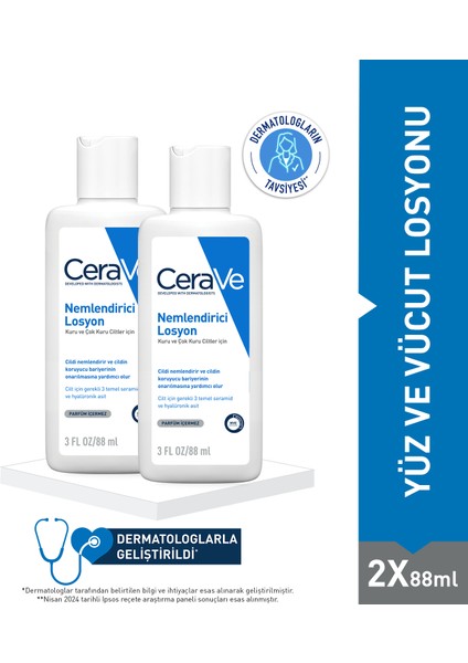 Cerave Nemlendirici Losyon 2 Adet 88 ml