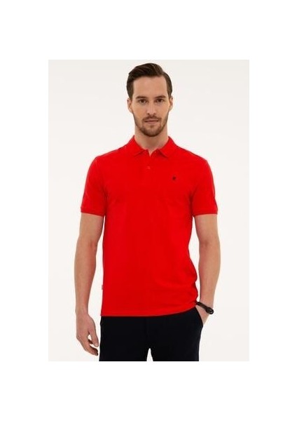 Erkek Nar Çiçeği Slim Fit Polo Yaka T-Shirt fiyatları