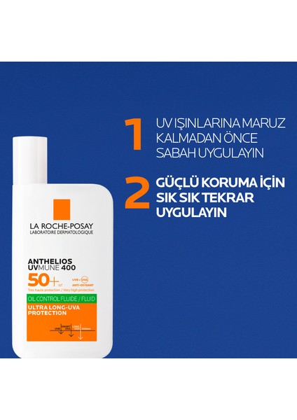 Anthelios Oil Control Fluid Spf50+ Renkli Güneş Koruyucu 50 Ml- Tüm Cilt Tipleri İçin Yüz Kremi