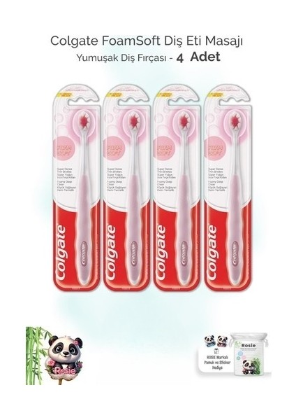 Foamsoft Diş Eti Masajı Yumuşak Diş Fırçası Ve Rosıe