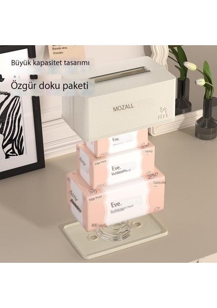Doku Kutusu, Oturma Odası Doku Kutusu, Sehpa Dekorasyonu, Ev Kağıt Mendil Kutusu, Deri Dokusu (Yurt Dışından)