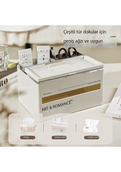 Doku Kutusu Sehpa Çok Fonksiyonlu Yaratıcı Kağıt Mendil Ev Depolama (Yurt Dışından)