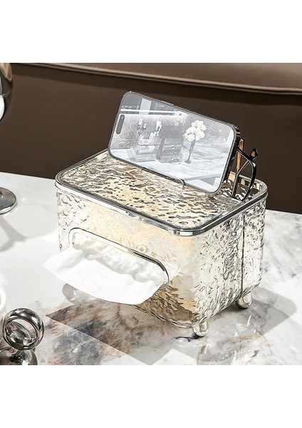 Oturma Odası Masaüstü Doku Kutusu High-End Doku Kutusu Ev Banyo Sehpa Uzaktan Kumanda Saklama Kutusu (Yurt Dışından)