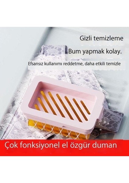 Son Derece Elastik Örgü Sabun Köpüğü Kutusu Çok Fonksiyonlu El-Serbest Köpük Ev Sabun Kutusu Depolama Drenaj Sabun Kutusu (Yurt Dışından)