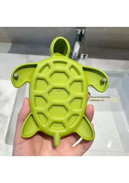 Kaplumbağa Sabun Kutusu Ev Basit Lavabo Karikatür Kaplumbağa Sabun Kutusu Hiçbir Su Tahliye Banyo (Yurt Dışından)