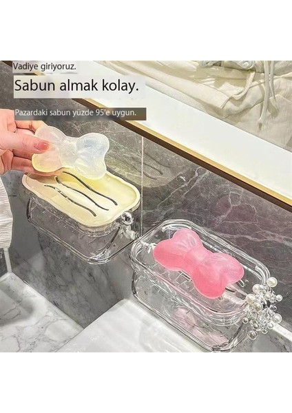 Su Dalgalanma Sabunluk Duvara Monte Banyo Yumruksuz Çift Katmanlı Sabunluk Ev Banyo (Yurt Dışından)