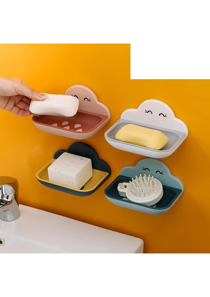 Sabun Kutusu Vantuz Duvara Monte Sabun Kutusu Rafı Sevimli Drenaj Banyo Yumruksuz Depolama Rafı Sabun Kutusu (Yurt Dışından) modelleri