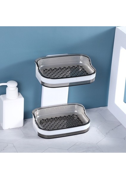 Delme Yok Çift Katmanlı Sabunluk Banyo Drenaj Vantuz Sabunluk (Yurt Dışından) fırsatları