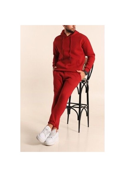 Erkek Oversize 3 Iplik Jogger Eşofman Takımı