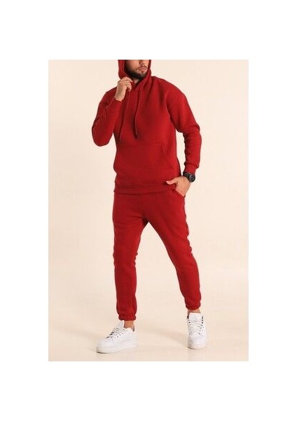 Erkek Oversize 3 Iplik Jogger Eşofman Takımı