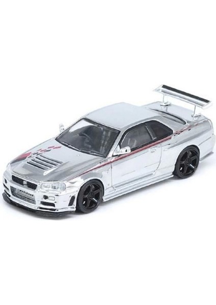 1/64 Nissan Skyline Gt-R R34 Nismo R-Tune Chrome 3