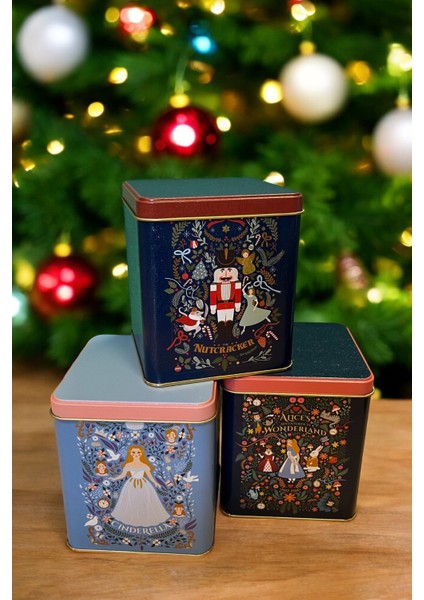 Tales Desenli 12X12X13 cm Metal Dekoratif Kutu fırsatları