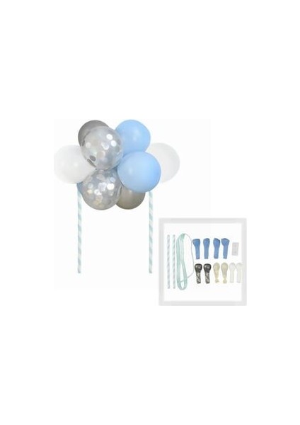 Krom Balon Pastel Balon Makaron Balon Pasta Süsü Pasta Balonu