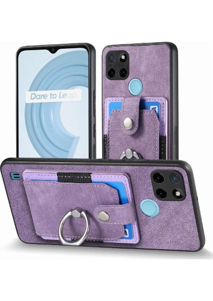 Realme C21Y Halka Tutucu Manyetik Araç Montaj Crad Yuvası Standı Için Kılıf (Yurt Dışından)
