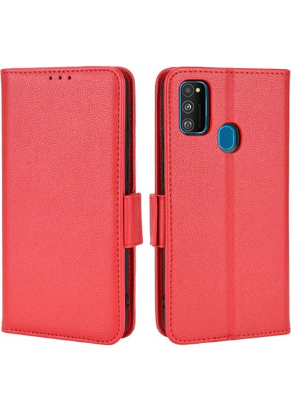 Samsung Galaxy M30S Cüzdan Pu Deri Yan Toka Kart Yuvaları Için Kılıf (Yurt Dışından)