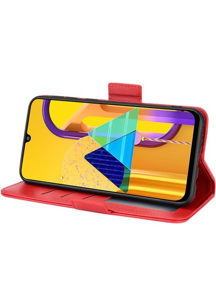 Samsung Galaxy M30S Cüzdan Pu Deri Yan Toka Kart Yuvaları Için Kılıf (Yurt Dışından)