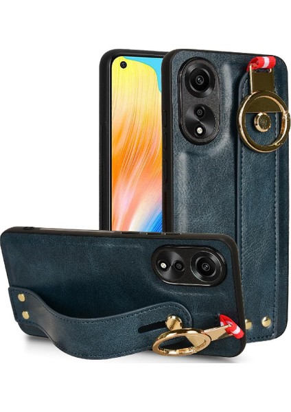 Oppo A78 4g Kolaylık Bilek Kayışı Premium Pu Deri Için Flip Case (Yurt Dışından)