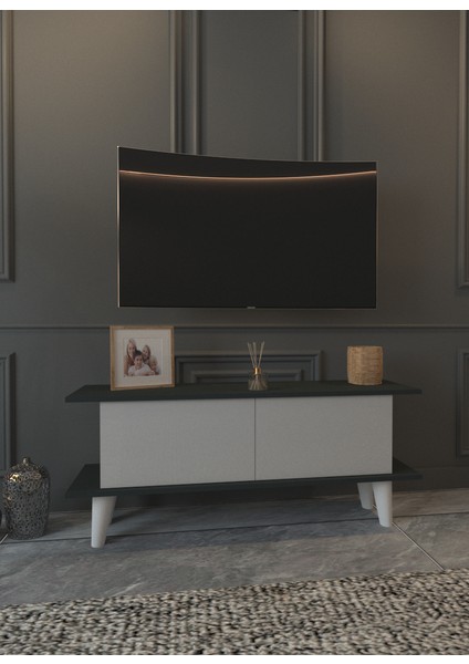 Petra Tv Ünitesi 120 cm Antrasit-Beyaz fiyatları