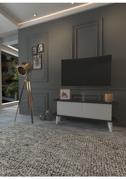 Petra Tv Ünitesi 120 cm Antrasit-Beyaz fırsatları