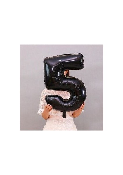 5 Yaş Siyah Rakam Balonlu Mickey Mouse Balon Seti Mini Fare Temalı 17'li Set fırsatları