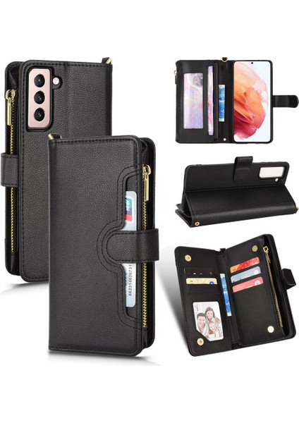 Samsung Galaxy S21 5g Manyetik Pu Deri Flip Kart Tutucu Kapak (Yurt Dışından)