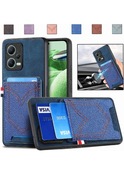 Xiaomi Redmi Için Not 12 5g Kot Cep Tasarım Manyetik Araç Montaj (Yurt Dışından)