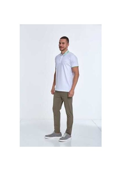Yakası Desenli Polo Yaka Erkek Tişört modelleri