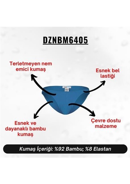 Erkek Mavi Bambu Slip - DZNBM6405