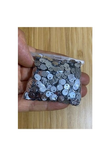 Yan Delikli Oya, Abiye, Havlu ve Çeyizlik Işleme Plastik Pul. 6MM.20GR.GÜMÜŞ. 1350-1360 Adet modelleri