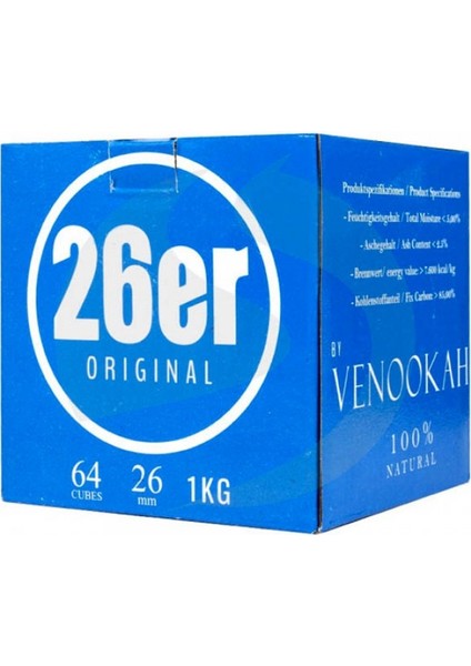 Venhookah 26 Er Nargile Kömürü 1kg