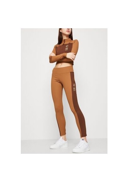 Sportswear Ribbed Sports Utility With Pockets Kadın Tayt