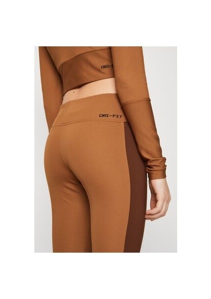 Sportswear Ribbed Sports Utility With Pockets Kadın Tayt