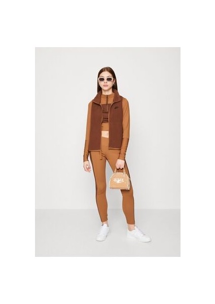 Sportswear Ribbed Sports Utility With Pockets Kadın Tayt