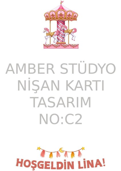 Amber Stüdyo Hoşgeldin Bebek Hediyelik 25 Adet - Yenidoğan Kız Erkek Bebek Kartlı Isme Özel Babyshower Hediyelik