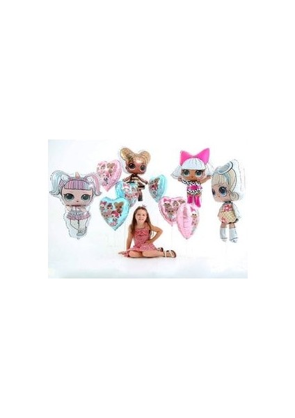 Lisanslı Unicorn Lol Bebek Pembe Rakam Balon Seti Lol Surprise 5 Yaş Pembe Rakam Balon modelleri