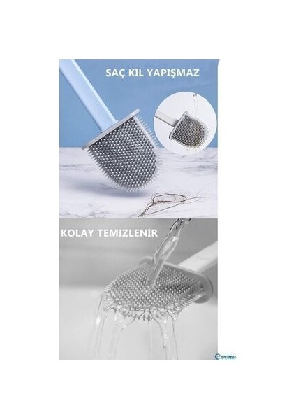 Beyaz Silikon Tuvalet Fırçası Bükülebilir Silikon Wc Klozet Fırçası fırsatları