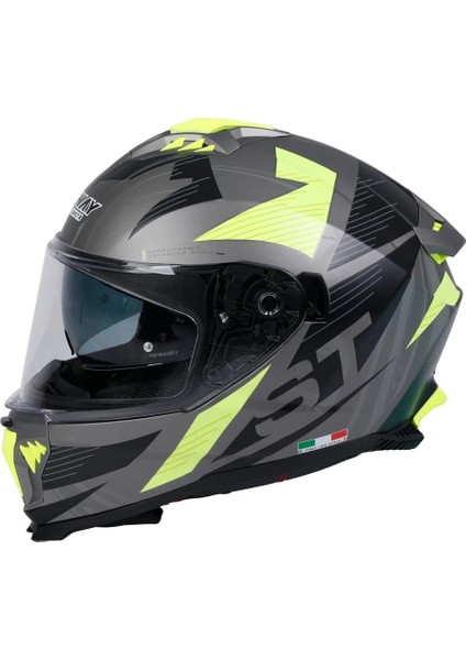 Sw 865 St Titanium Yellow Full Face Motosiklet Kaskı - M