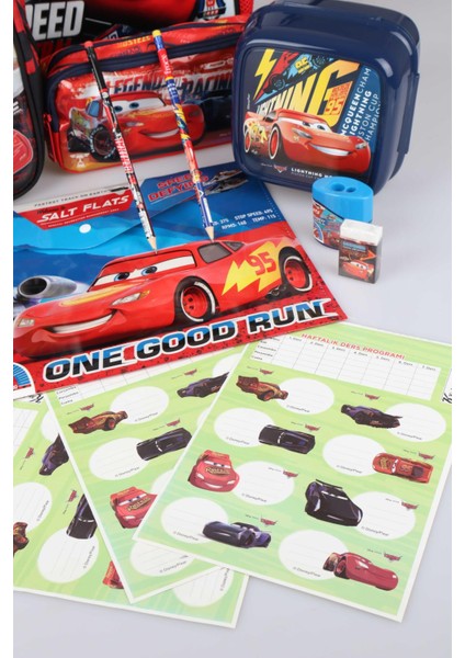 Lisanslı Cars Anaokul,beslenme ve Kalem Çantası Ile Matara,beslenme Kabı Full Kırtasiye Okul Seti modelleri