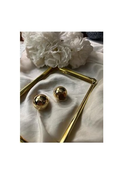 Modern Accessories Tombul Paslanmaz Çelik Küpe